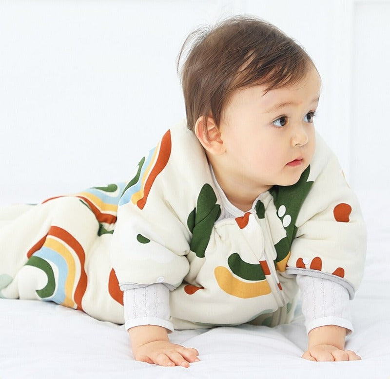 Baby Sleeping Bag - Detachable Sleeves Anti-Kick Sleep Sack - Just Kidding Store