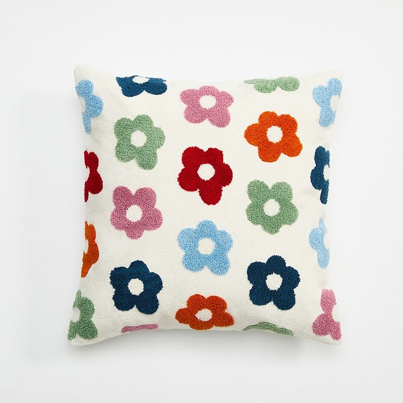Floral Embroidery Cushion Cover - Just Kidding Store