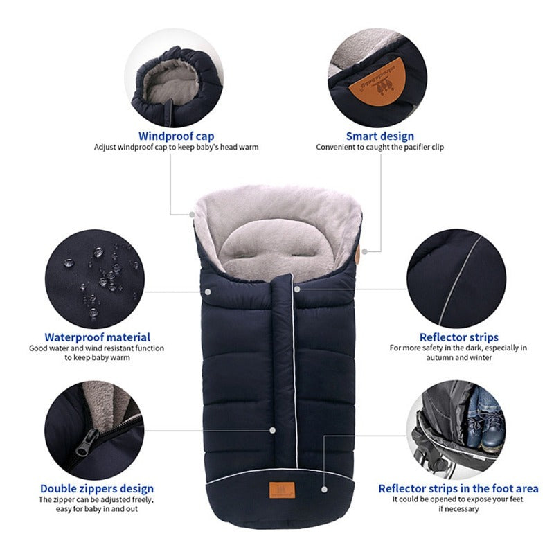Stroller Sleeping Bag Winter Baby Pram Sleep Sack - Just Kidding Store
