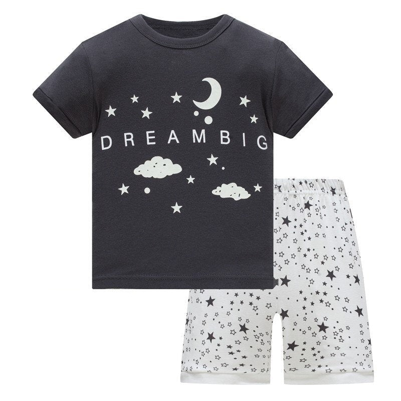 Dream Big Summer Childrens Pajama Set - Just Kidding Store