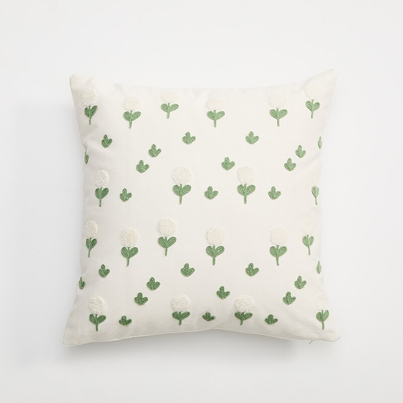 Floral Embroidery Cushion Cover - Just Kidding Store