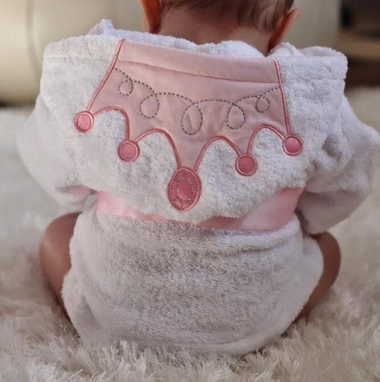Baby Hooded Bathrobe - Lace Princess - Just Kidding Store