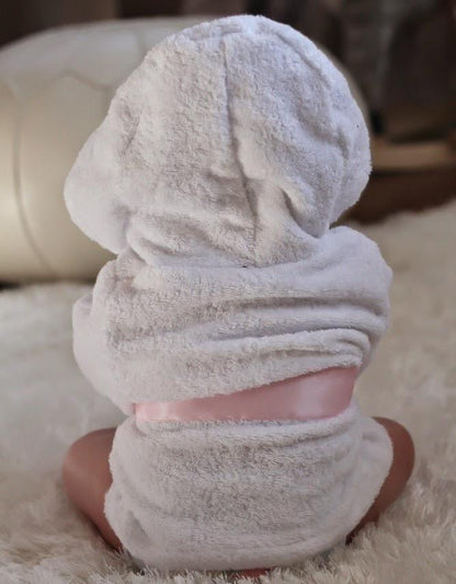 Baby Hooded Bathrobe - Lace Princess - Just Kidding Store
