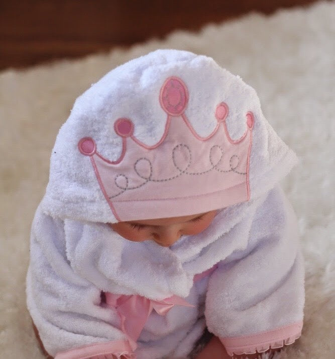 Baby Hooded Bathrobe - Lace Princess - Just Kidding Store
