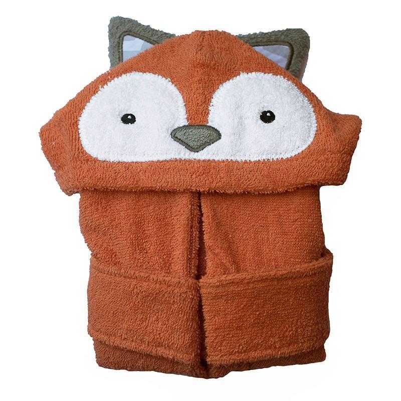 Hooded Kids Bathrobe - Brown Fox - Just Kidding Store