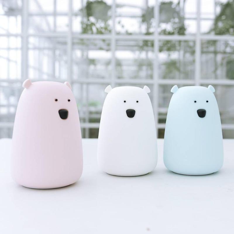 Bear Night Light - Tap Control Nursery Color Changing Lamp - Just Kidding Store