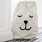 Canvas Storage Bag - Sleepy Bear Kids Toys Pouch - Just Kidding Store