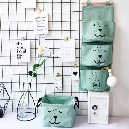 Canvas Storage Box Organizer - Desktop Jute Baskets - Just Kidding Store
