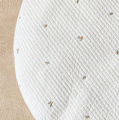 Round Embroidered Padded Baby Play Mat - Just Kidding Store