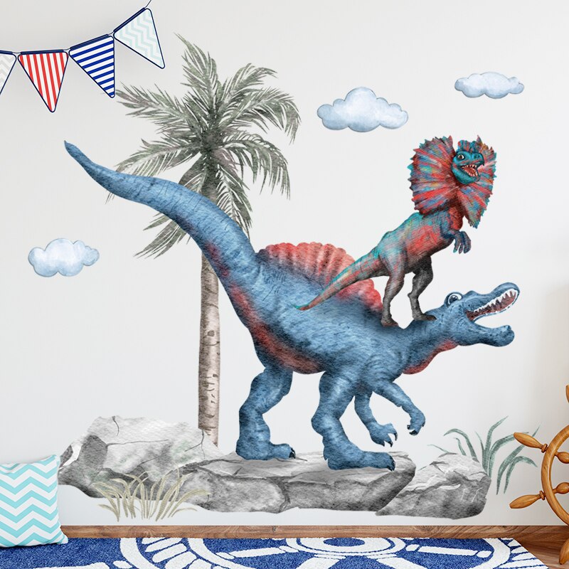 Watercolor Dinosaurs Wall  Decals - Just Kidding Store