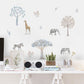 Watercolor Safari Animals Wall Decals - Just Kidding Store