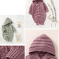 Hooded Knitted Baby Romper Jumpsuit - Just Kidding Store