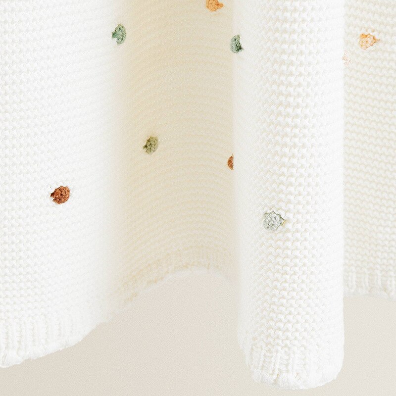 Colourful Spots Baby Kids Cotton Knitted Blanket - Just Kidding Store