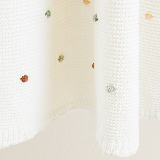 Colourful Spots Baby Kids Cotton Knitted Blanket - Just Kidding Store