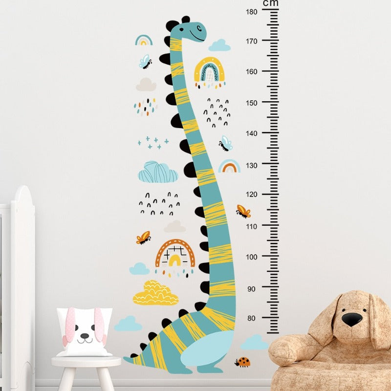 Dinosaur Height Measure Wall Decal - Growth Chart Sticker - Just Kidding Store