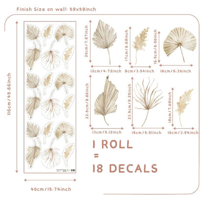 Sakura Flowers Nursery Boho Wall Decals - Just Kidding Store