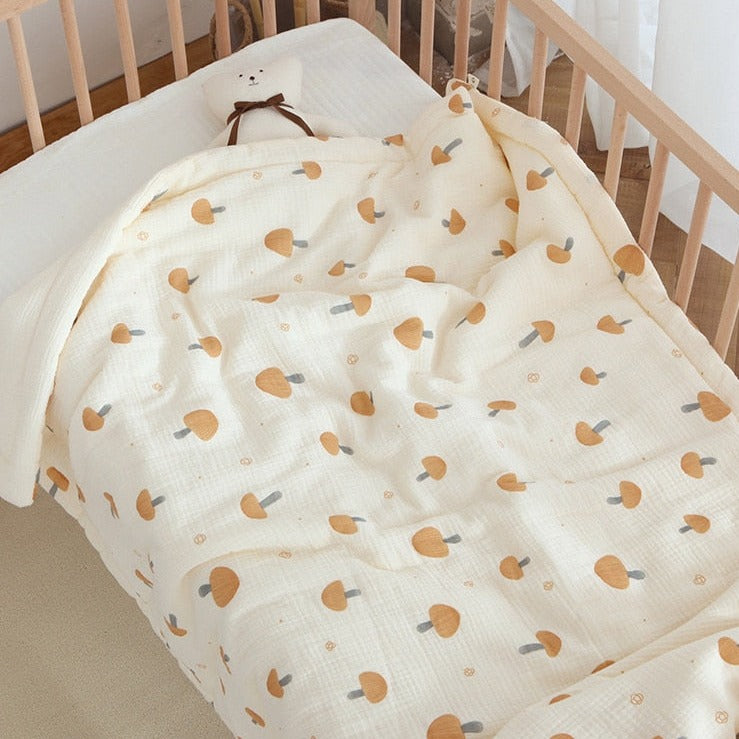 Light Baby Quilt - Muslin Blanket Bedspread - Just Kidding Store