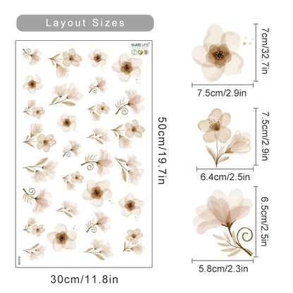 Floral Botanical Butterfly Watercolor Wall Stickers - Just Kidding Store
