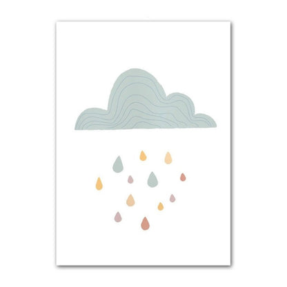 Abstract Sun Rainbow Cloud Canvas Prints - Just Kidding Store