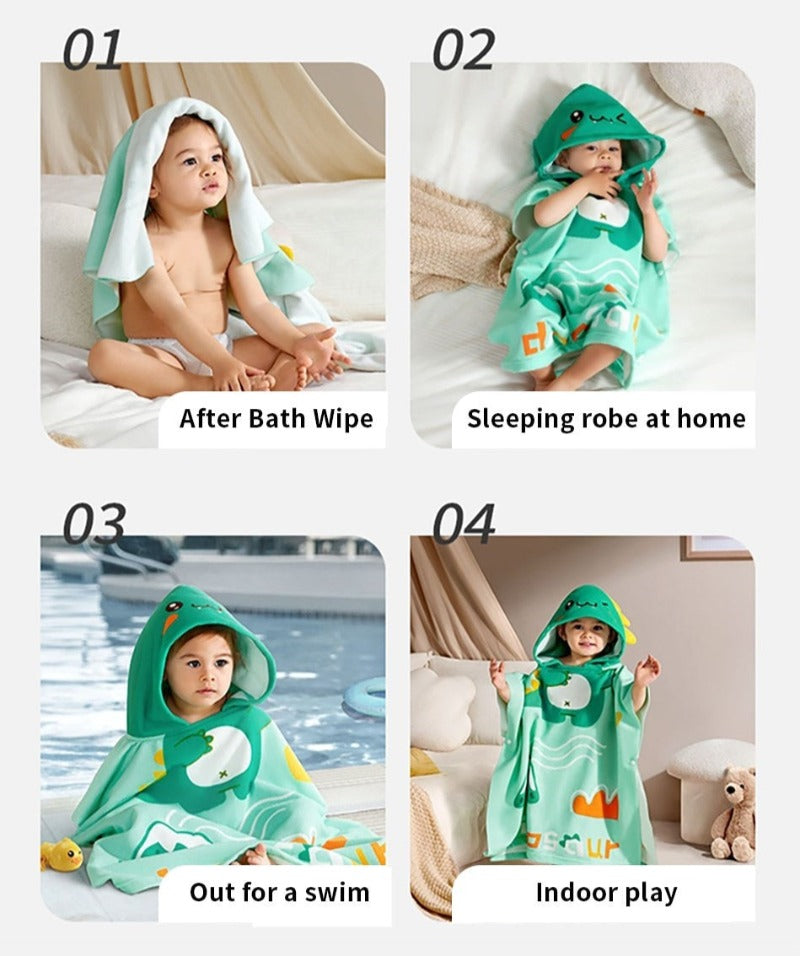 Bath Towel Cloak - Antibacterial Hooded Bathrobe - Just Kidding Store