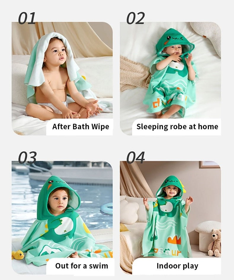 Bath Towel Cloak - Antibacterial Hooded Bathrobe - Just Kidding Store
