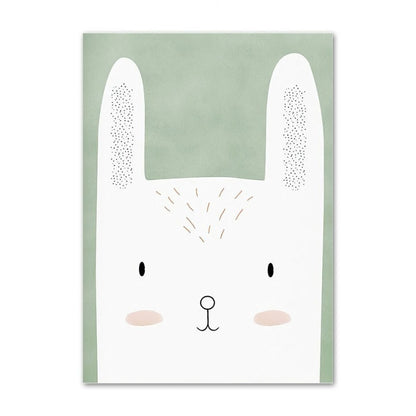 Woodland Nursery Canvas Prints - Deer Fox Rabbit Bear Hedgehog - Just Kidding Store