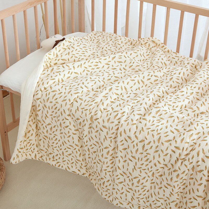 Light Baby Quilt - Muslin Blanket Bedspread - Just Kidding Store