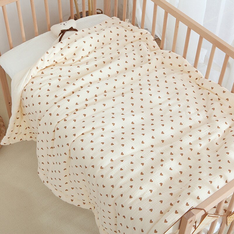 Light Baby Quilt - Muslin Blanket Bedspread - Just Kidding Store