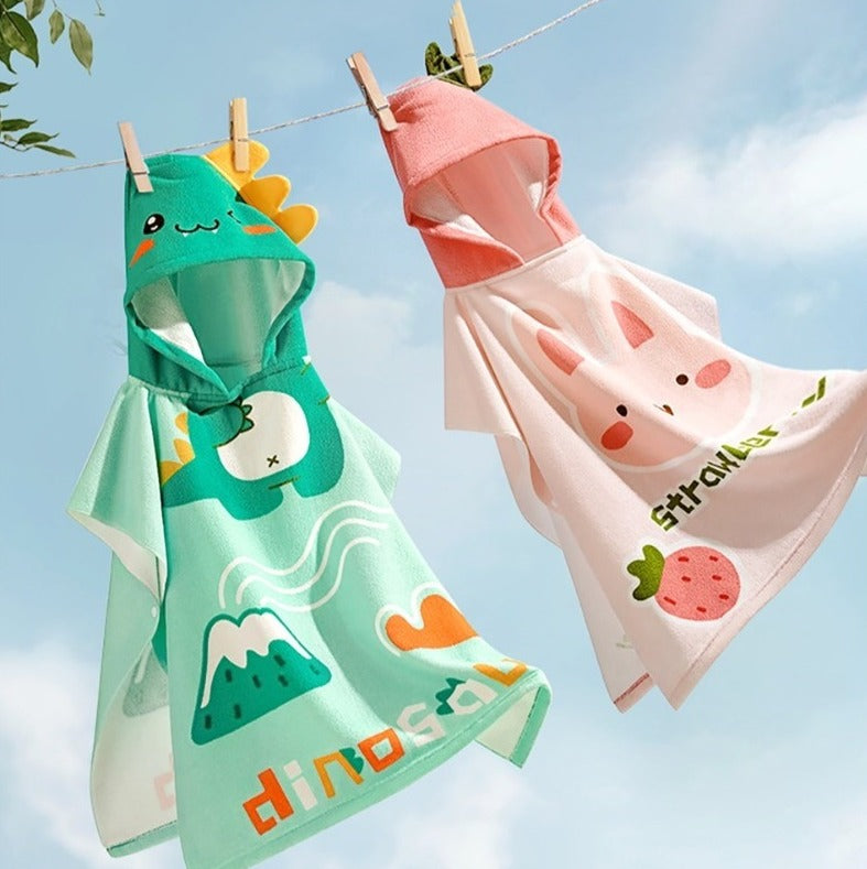 Bath Towel Cloak - Antibacterial Hooded Bathrobe - Just Kidding Store