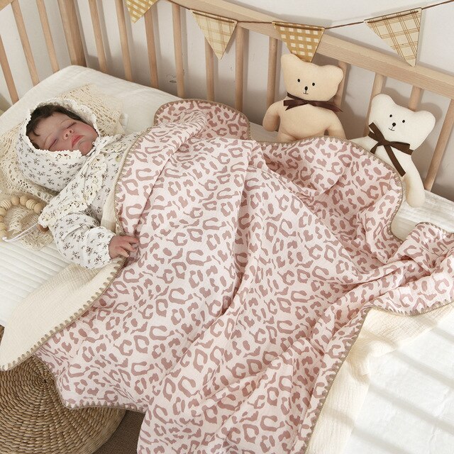 4 Layers Cotton Muslin Oversized Swaddle Blanket - Just Kidding Store