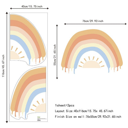 Big Rainbow Nursery Children Wall Decal - Just Kidding Store