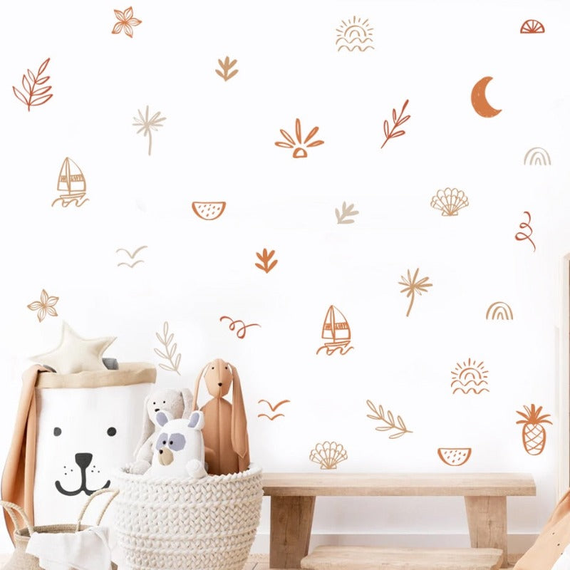 Boho Summer Vibes Wall Decals - Just Kidding Store