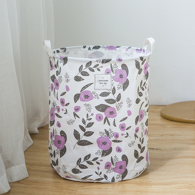 Spring Flowers Laundry Basket - Toys Organizer - Just Kidding Store