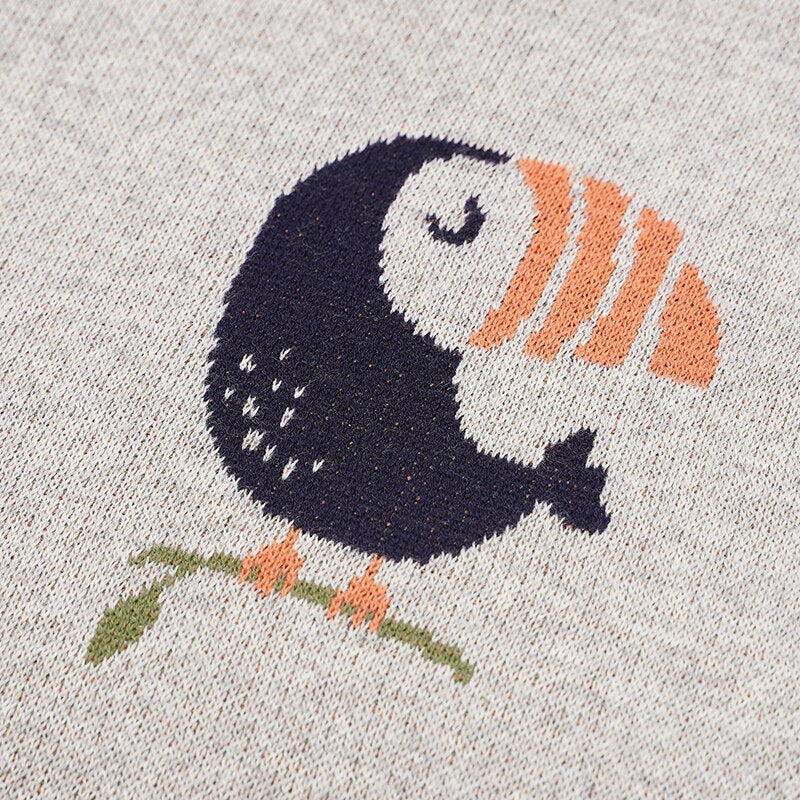 Toucan Cotton Baby Nursery Children Knitted Blanket - Just Kidding Store