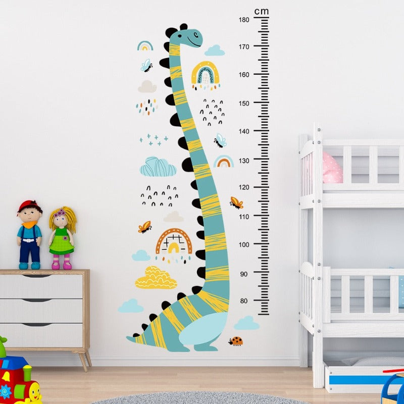 Dinosaur Height Measure Wall Decal - Growth Chart Sticker - Just Kidding Store