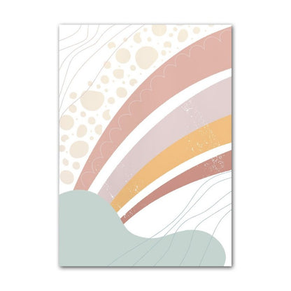 Abstract Sun Rainbow Cloud Canvas Prints - Just Kidding Store