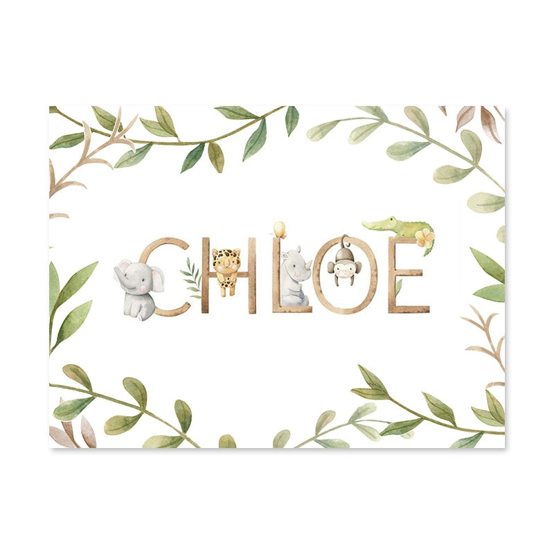 Custom Baby Birth Stats  - Personalized Canvas Poster - Just Kidding Store