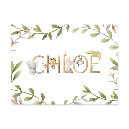 Custom Baby Birth Stats  - Personalized Canvas Poster - Just Kidding Store