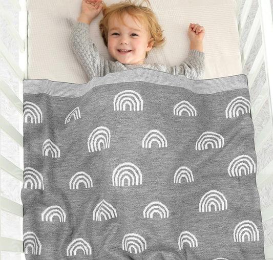 Rainbow Baby Nursery Knit Blanket - Just Kidding Store