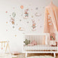 Watercolor Bunny Clouds Stars Nursery Wall Decal - Just Kidding Store