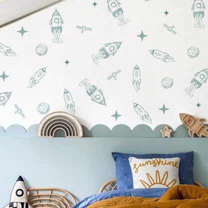 Space Rocket Wall Decals - Just Kidding Store