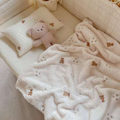 Embroidered Soft Flannel Kids Nursery Blanket - Just Kidding Store