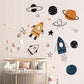 Hand Painted Watercolor Space Wall Stickers - Just Kidding Store