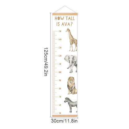 Personalised Safari Growth Chart - Height Measure Ruler