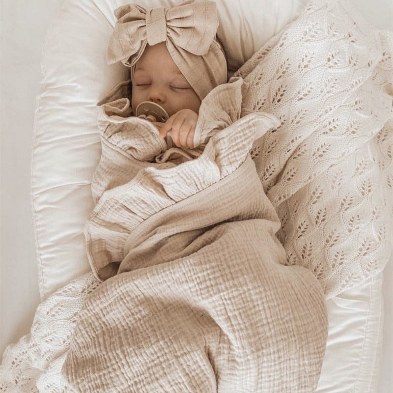 Ruffled Muslin Swaddle Blankets - Just Kidding Store