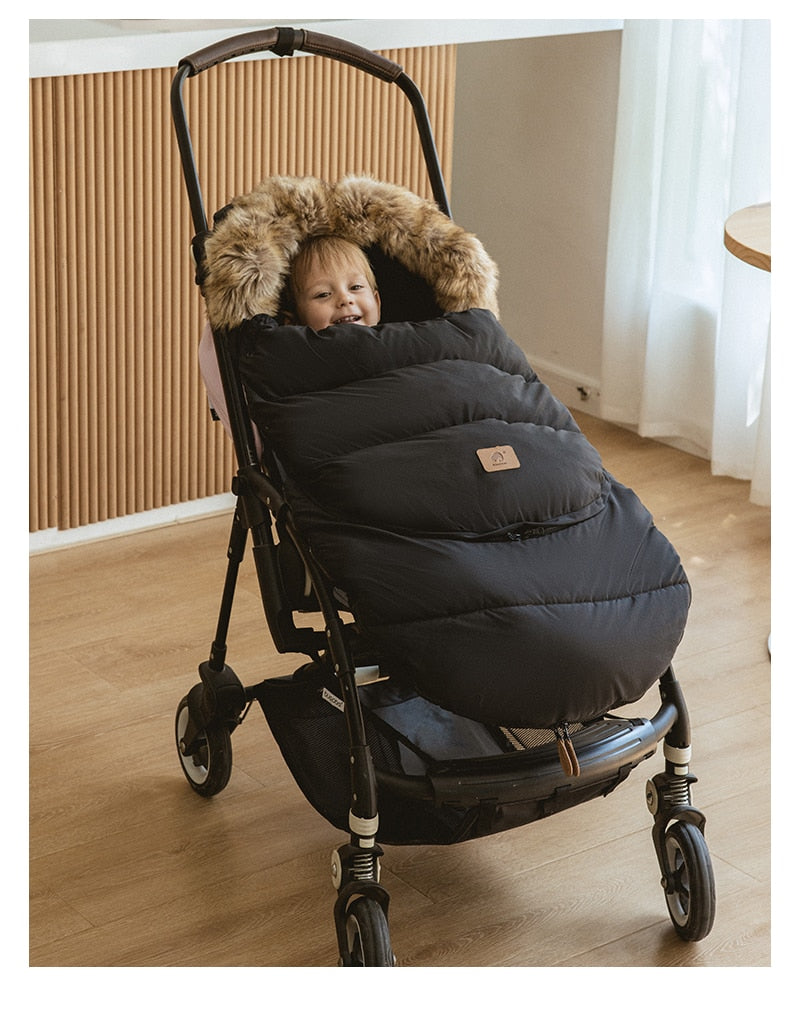 Winter Windproof Footmuff - Adjustable Length Pram Sack 0-4Y - Just Kidding Store