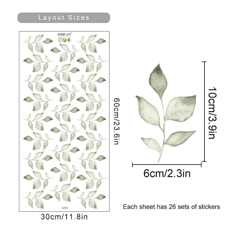 Floral Botanical Butterfly Watercolor Wall Stickers - Just Kidding Store