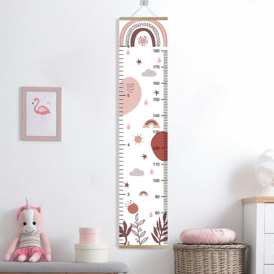 Boho Rainbow Kids Growth Chart - Height Measure Ruler - Just Kidding Store