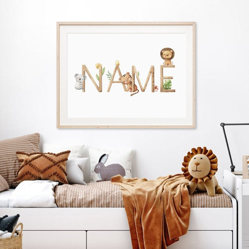 Custom Baby Birth Stats  - Personalized Canvas Poster - Just Kidding Store