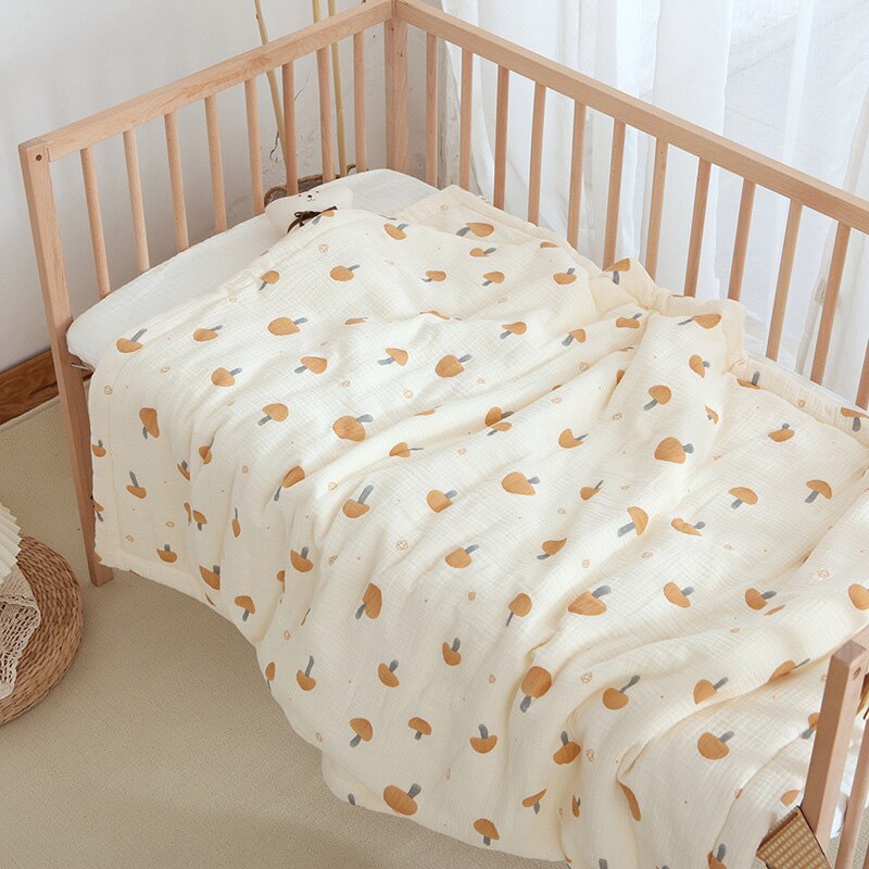 Light Baby Quilt - Muslin Blanket Bedspread - Just Kidding Store